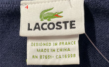 Load image into Gallery viewer, Lacoste Mens Blue Cotton Sleeveless Pullover V-Neck Vest Sweater Size 4