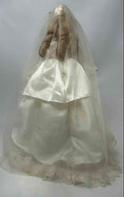 Load image into Gallery viewer, Blonde Curly Hair Blue Eyes Collectible Porcelain Doll In Off-White Maxi Dress