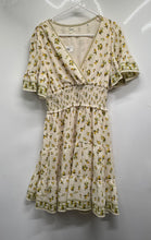 Load image into Gallery viewer, Max Studio Womens Multicolor Lemon Print Surplice Neck Fit & Flare Dress Size L