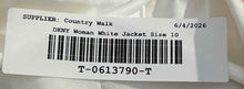 Load image into Gallery viewer, DKNY Womens White Long Sleeve Notch Lapel Pockets One-Button Blazer Jacket Sz 10