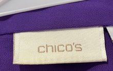 Load image into Gallery viewer, Chico's Womens Purple Open Front Stretch Pullover Cardigan Sweater Size 0