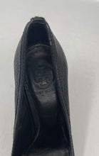 Load image into Gallery viewer, Authentic Tory Burch Womens Amanda Black Wedge Pump Heels Size 7.5M Damaged