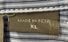 Load image into Gallery viewer, Armani Exchange Mens Blue Striped Printed Long Sleeve Button-Up Shirt Size XL
