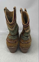 Load image into Gallery viewer, Wonderly Womens Buckley Multicolor Geometric Pull-On Cowgirl Western Boots Sz 8M