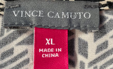 Load image into Gallery viewer, Vince Camuto Womens Black Beige Geometric Print Pullover Blouse Top Size XL