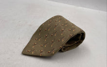 Load image into Gallery viewer, Valentino Mens Beige Printed Adjustable Keeper Loop Designer Tie