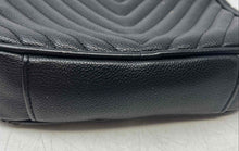 Load image into Gallery viewer, Victoria's Secret Womens V-Quilt Black Leather Adjustable Strap Crossbody Bag