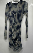 Load image into Gallery viewer, Zara Womens Multicolor Tie-Dye Long Sleeve Back Zip Wrap Dress Size Small