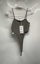 Load image into Gallery viewer, Zara Womens Gray Sleeveless One-Piece Bodysuit Size Medium With Tag