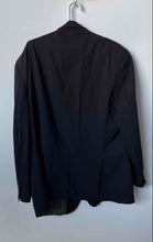 Load image into Gallery viewer, Calvin Klein Mens Blue Wool Notch Lapel Flap Pocket Two-Button Blazer Size 48R