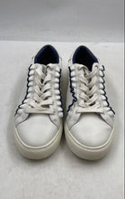 Load image into Gallery viewer, Authentic Tory Burch Womens White Blue Leather Sports Sneaker Shoes Size 9M