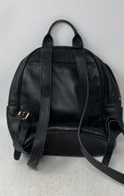 Load image into Gallery viewer, Michael Kors Womens Black Leather Studded Inner Pocket Adjustable Strap Backpack
