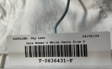 Load image into Gallery viewer, Zara Womens White Light Wash Flat Front Distressed Straight-Leg Jeans Pants Sz 0