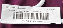 Load image into Gallery viewer, Lauren Ralph Lauren Womens Purple Surplice Neck 3/4 Sleeve Shift Dress Size 2