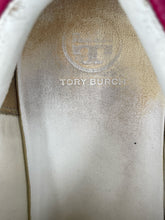 Load image into Gallery viewer, Authentic Tory Burch Womens Leigh White Leather Sneaker Shoes Size 8.5 M Damaged