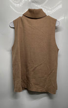 Load image into Gallery viewer, Zara Womens Brown Knit Soft-Feel Sleeveless Turtleneck Pullover Sweater Size L