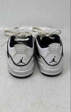 Load image into Gallery viewer, Nike Unisex Baby Air Jordan 4 Black White Leather Lace-Up Sneaker Shoes Size 6C