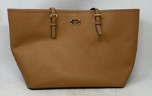 Load image into Gallery viewer, Michael Kors Womens Jet Set Brown Leather Inner Pockets Double Handle Tote Bag