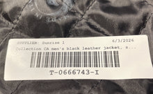 Load image into Gallery viewer, Collection CA Mens Black Leather Long Sleeve Front Full-Zip Jacket No Size