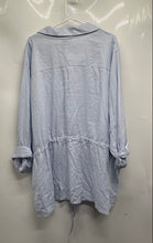 Load image into Gallery viewer, DKNY Womens Blue Long Sleeve Tie Waist Collared Button-Up Shirt Size 3X