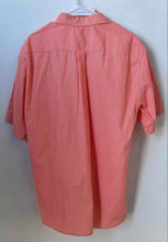 Load image into Gallery viewer, Lacoste Mens Orange Gingham Short Sleeve Collared Button-Up Shirt Size 44