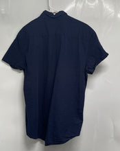 Load image into Gallery viewer, Tommy Hilfiger Mens Blue Cotton Short Sleeve New York Fit Button-Up Shirt Sz XL