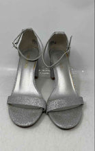 Load image into Gallery viewer, Dream Pairs Womens Silver Glitter Open Toe Block Heel Ankle Strap Sandals Size 9