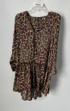 Load image into Gallery viewer, Zara Womens Multicolor Long Sleeve V-Neck Ruffle Hem Mini Dress Size Small