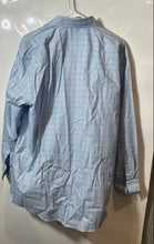 Load image into Gallery viewer, Hugo Boss Mens Blue Green Printed Long Sleeve Collared Dress Shirt Size 17