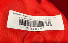 Load image into Gallery viewer, Nike Mens Red Long Sleeve Pockets Sports Full-Zip Track Jacket Size Small