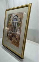 Load image into Gallery viewer, Framed Signed Art Print Tropical Patio Wicker Chair Framed Signed Wall Decor