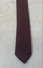 Load image into Gallery viewer, Oscar De La Renta Mens Burgundy Speckled Print Embroidered Logo Pointed Tie
