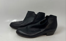 Load image into Gallery viewer, Lucky Brand Womens Basel Black Leather Block Heel Side-Zip Ankle Booties Sz 9.5