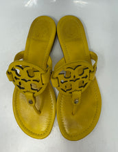 Load image into Gallery viewer, Authentic Tory Burch Womens Miller Yellow Leather Open Toe Thong Sandals Sz 7.5M