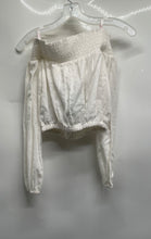 Load image into Gallery viewer, Guess Womens White Long Sleeve Off The Shoulder Cropped Blouse Top Size XS