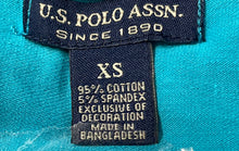 Load image into Gallery viewer, US Polo Assn. Womens Aqua Blue Short Sleeve Collared Polo Dress Size XS