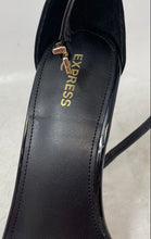 Load image into Gallery viewer, Express Womens Black Open Toe Buckle Stiletto Ankle Strap Heels Size 9