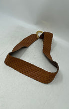 Load image into Gallery viewer, Michael Kors Womens 553633 Brown Gold-Tone Buckle Leather Braided Belt