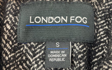 Load image into Gallery viewer, London Fog Womens Black White Herringbone Print Button Front Peacoat Size S
