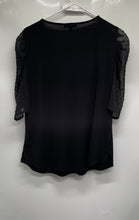 Load image into Gallery viewer, Adrianna Papell Womens Black Puff Sleeve V-Neck Knit Blouse Top Size L w/ Tag