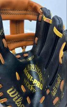 Load image into Gallery viewer, Wilson T-Ball Mini Pro Black Brown Leather 5 Finger Baseball Glove
