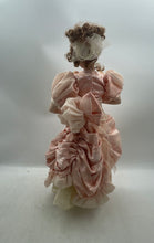 Load image into Gallery viewer, Blonde Hair Blue Eyes Decorative Porcelain Doll In Pink Maxi Dress w/ Stand