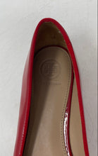 Load image into Gallery viewer, Authentic Tory Burch Womens Red Round Toe Slip-On Ballet Flats Size 9