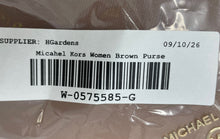 Load image into Gallery viewer, Michael Kors Womens Jet Set Brown Leather ID Window Card Holder Crossbody Purse