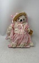 Load image into Gallery viewer, Vintage Collectible Wearing Pink Dress And Hat Plush Teddy Bear Toy