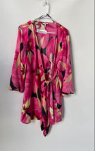 Load image into Gallery viewer, H&M Womens Multicolor Floral Kimono Long Sleeve V-Neck Wrap Dress Size M