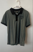 Load image into Gallery viewer, True Religion Mens Green Black Cotton Collared Golf Polo Shirt Size Medium