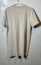 Load image into Gallery viewer, Zara Womens Beige Short Sleeve Crew Neck Pullover T-Shirt Dress Size L