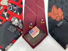 Load image into Gallery viewer, Lot Of 3 Pcs Assorted Looney Tunes Mens Multicolor Printed Designer Ties