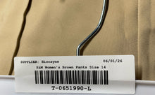 Load image into Gallery viewer, H&M Womens Brown Flat Front Side Zip Straight Leg Dress Pants Size 14